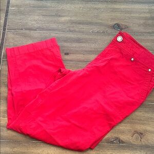 INC International Concepts Red cropped Pants with Jewel Accent. Size 10
